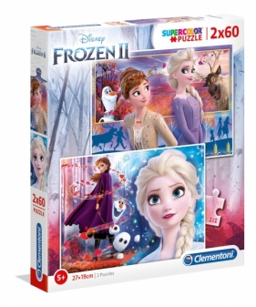 Puzzle SuperColor 2x60: Frozen 2 (21609) (Uszkodzone opakowanie)