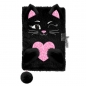 Pluszowy pamiętnik z kłódką - Black Cat