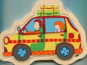 Układanka drewniana trójkątna Auto (1567093)