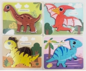 Puzzle drewniane dinozaury