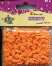 Cekiny 7mm 10g pomarańczowe