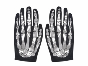 Rękawice szkielet srebrne 22cm