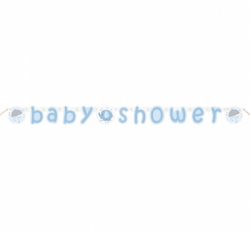 Wstążka Godan banner baby shower słonik niebieski niebieski 230 mm 2,74 m (41709)