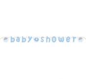 Wstążka Godan banner baby shower słonik niebieski niebieski 230 mm 2,74 m (41709)