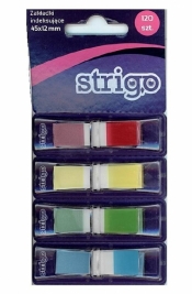 Zakładki indeksujące 45x12mm 4 kolory STRIGO