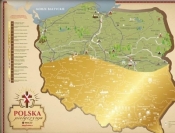 Mapa zdrapka - Travel Map Polska Pielgrzyma