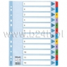 Przekładka numeryczna Esselte Mylar kartonowe A4 (mix) 1-12  mylar 160g (100162)