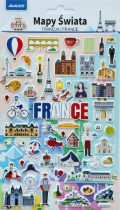 Naklejki edukacyjne Mapy świata - Francja