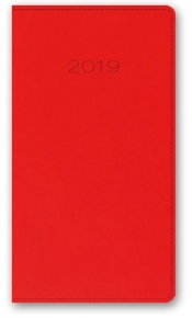 Kalendarz 2019 11T A6 kieszonkowy czerwony vivella
