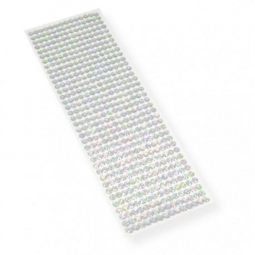 Kryształki samoprzylepne srebrne 6mm