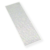 Kryształki samoprzylepne srebrne 6mm