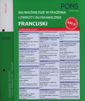 Błyskawicznie zwroty i wyrażenia francuskie