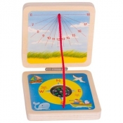 Kieszonkowy zegar słoneczny z kompasem (GOKI-63909)
