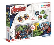 Clementoni, Puzzle SuperKit 2w1: Avengers + Memo + Domino (20209)