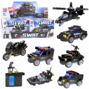 Klocki konstrukcyjne pojazdy SWAT 2w1 MIX