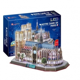 Puzzle 3D: LED - Katedra Notre Dame (306-20509) (Uszkodzone opakowanie)