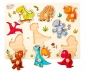 Smily Play, Układana drewniana z uchwytami – Dinozaury (83809)