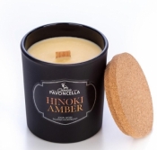 Świeczka sojowa Hinoki Amber czarna 135g