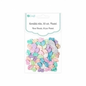 Koraliki róże 50 sztuk pastel