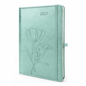 Kalendarz 2027 A5 tygodniowy Mindful Blossom - Zielony