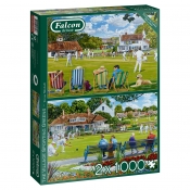 Puzzle 2x1000: Falcon - Krykiet & Boule (11309)