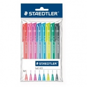 Długopis trójkątny z przyciskiem ball Staedtler, 8 kolorów (42335MPB8)