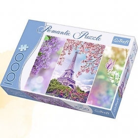 Puzzle Romantic 1000 Wiosna w Paryżu (Zgnieciony kartonik) (10409)