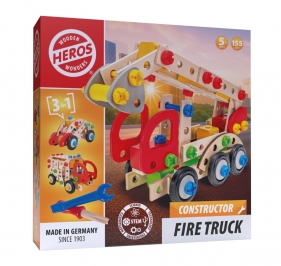 Heros, Klocki konstrukcyjne wóz strażacki 3w1, 155 el.