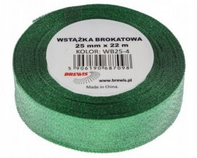 Wstążka brokatowa - Zielona 25x22m