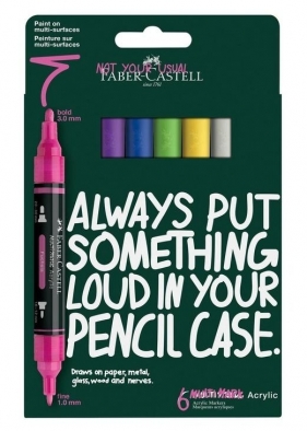 Markery akrylowe Multimark 6kol. FABER CASTELL