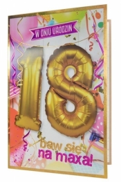 Karnet QBL-001 Urodziny 18 + balony