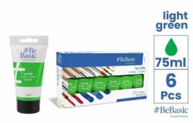 Farba akrylowa - jasny zielony 75ml (6szt)