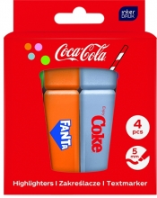 Zakreślacze w pudełku Coca-Cola, 4 kol.