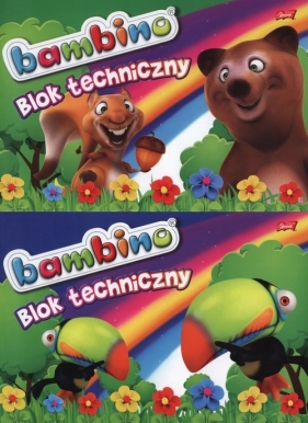 Blok techniczny A4 Bambino 10 kartek 10 sztuk mix