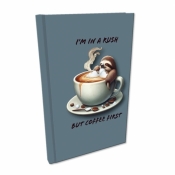 Notes A5/192 kratka Soft Touch Leniwiec Kawa