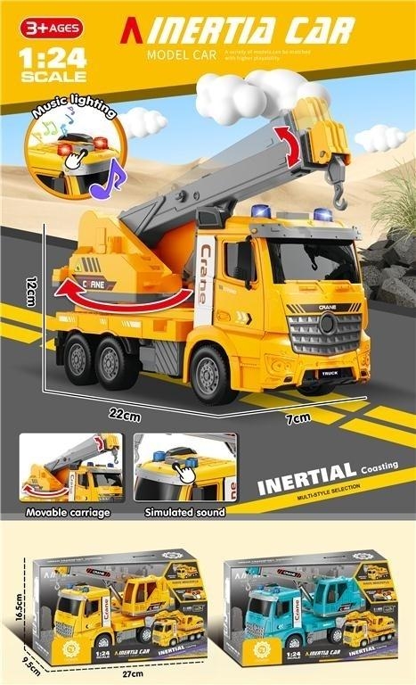 Auto budowlane ze światłem i dźwiękiem