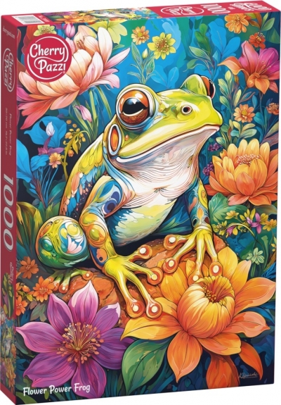 <img src='https://webimage.pl/pics/100/1/d5903728731100.jpg' style='height:440px' /> Puzzle 1000 CherryPazzi Flower Power Frog 31100