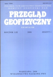 Przegląd Geofizyczny Rocznik LIII 1/2008