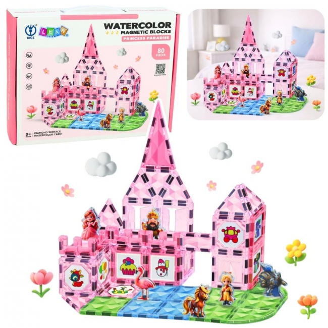 <img src='https://webimage.pl/pics/100/2/d5905991092100.jpg' style='height:440px' /> Klocki magnetyczne z figurkami różowe 80el.