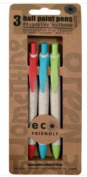 Ekologiczny długopis automatyczny 3 kolory