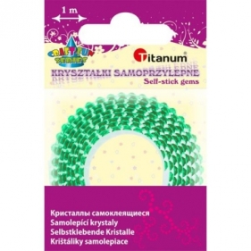 Taśma kryształki 12mm/1m zielona (362460)