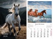 Kalendarz 2026 ścienny Konie