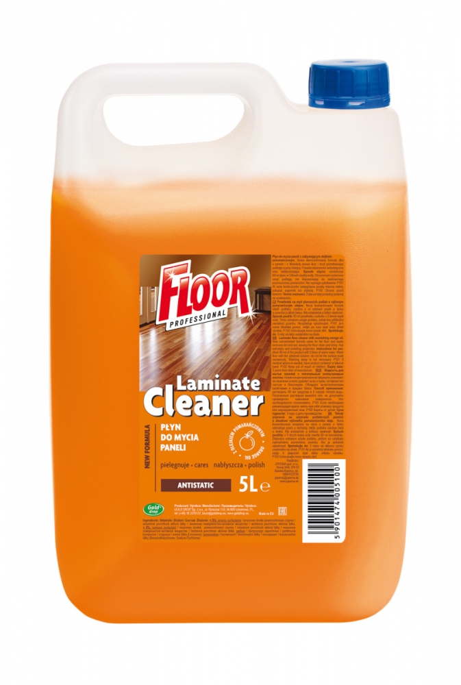 FLOOR Professional, 5L, płyn do mycia paneli z olejkiem POMARAŃCZOWYM.