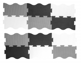 Mata piankowa 32x32 cm - czarno-biała (SP84510)