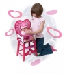 Drewniane krzesło z oparciem w kształcie serca dla lalek (016-08610)