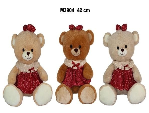 Miś w sukience 42cm MIX