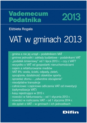 VAT w gminach 2013 - Rogala Elżbieta