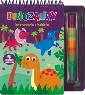 Dinozaury. Kolorowanki, naklejki, 4 neonowe markery - Opracowanie zbiorowe