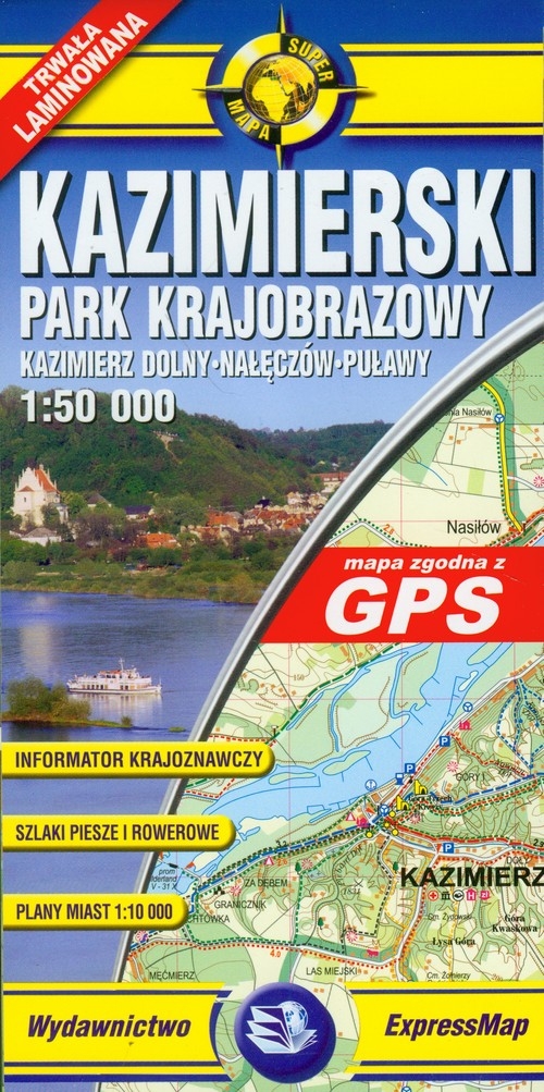 Kazimierski Park Krajobrazowy 1:50 000 Mapa turystyczna laminowana