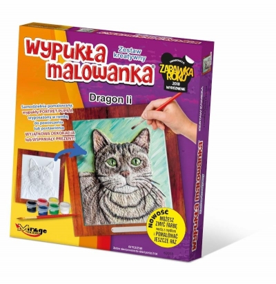 Wypukła Malowanka - Kot Dragon Li